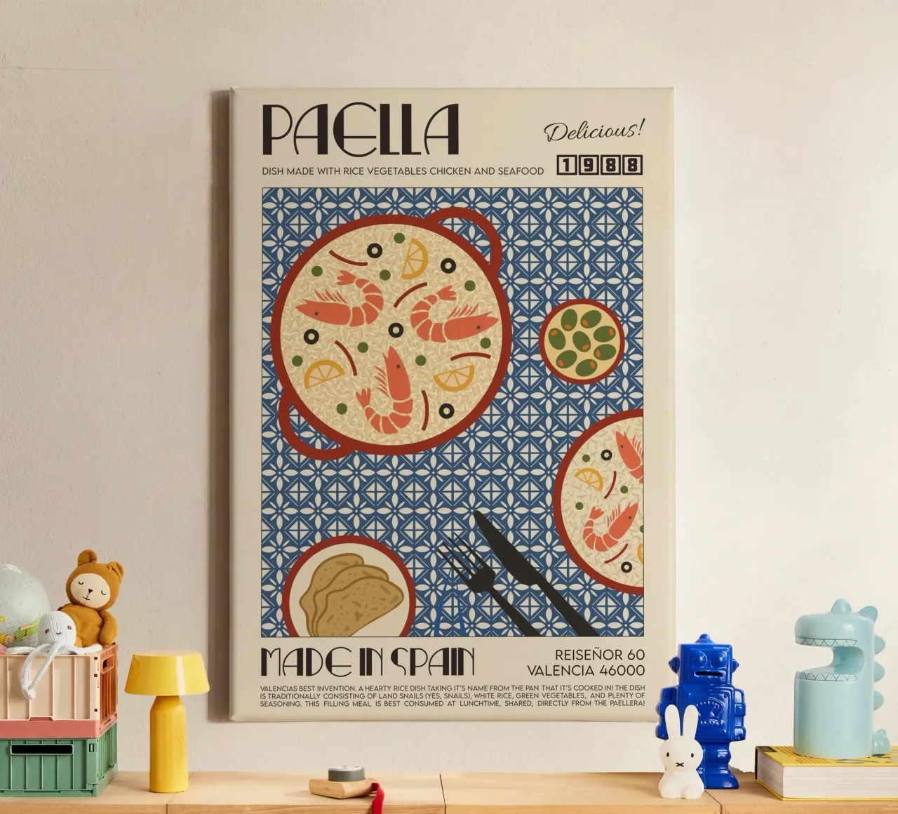 Abbiamo fatto qualcosa di bello - La stampa della paella tela con Cornice a cassetta da leslie shop