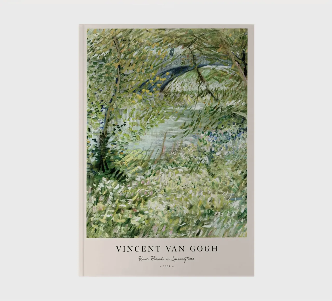 Van Gogh - River Bank in Springtime Print notebook by leslie shop