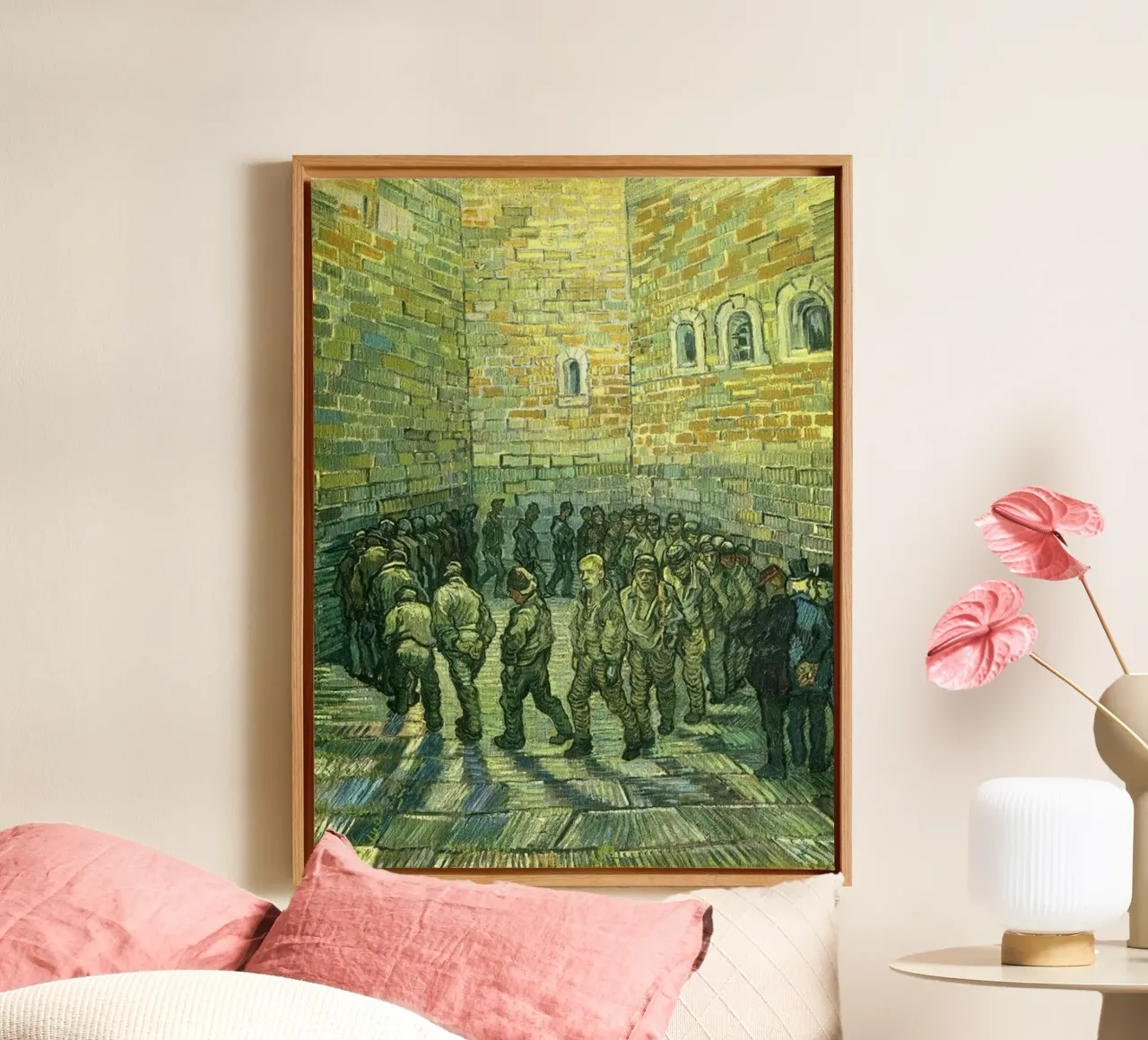 prison prisoners Movement art canvas with Floater frame by cloud shop