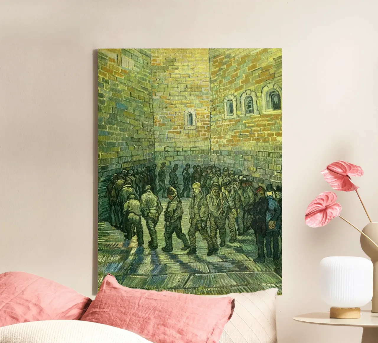 prison prisoners Movement art canvas with Floater frame by cloud shop