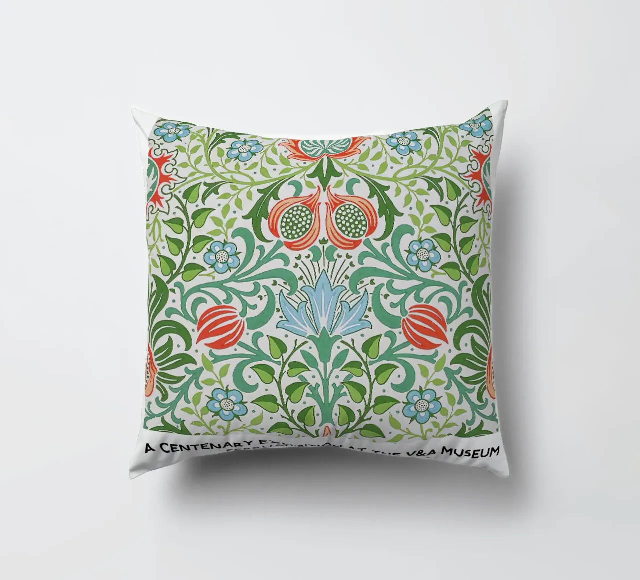 William Morris Centenary Exhibition Poster (Persian Flower) decorative cushion by leslie shop