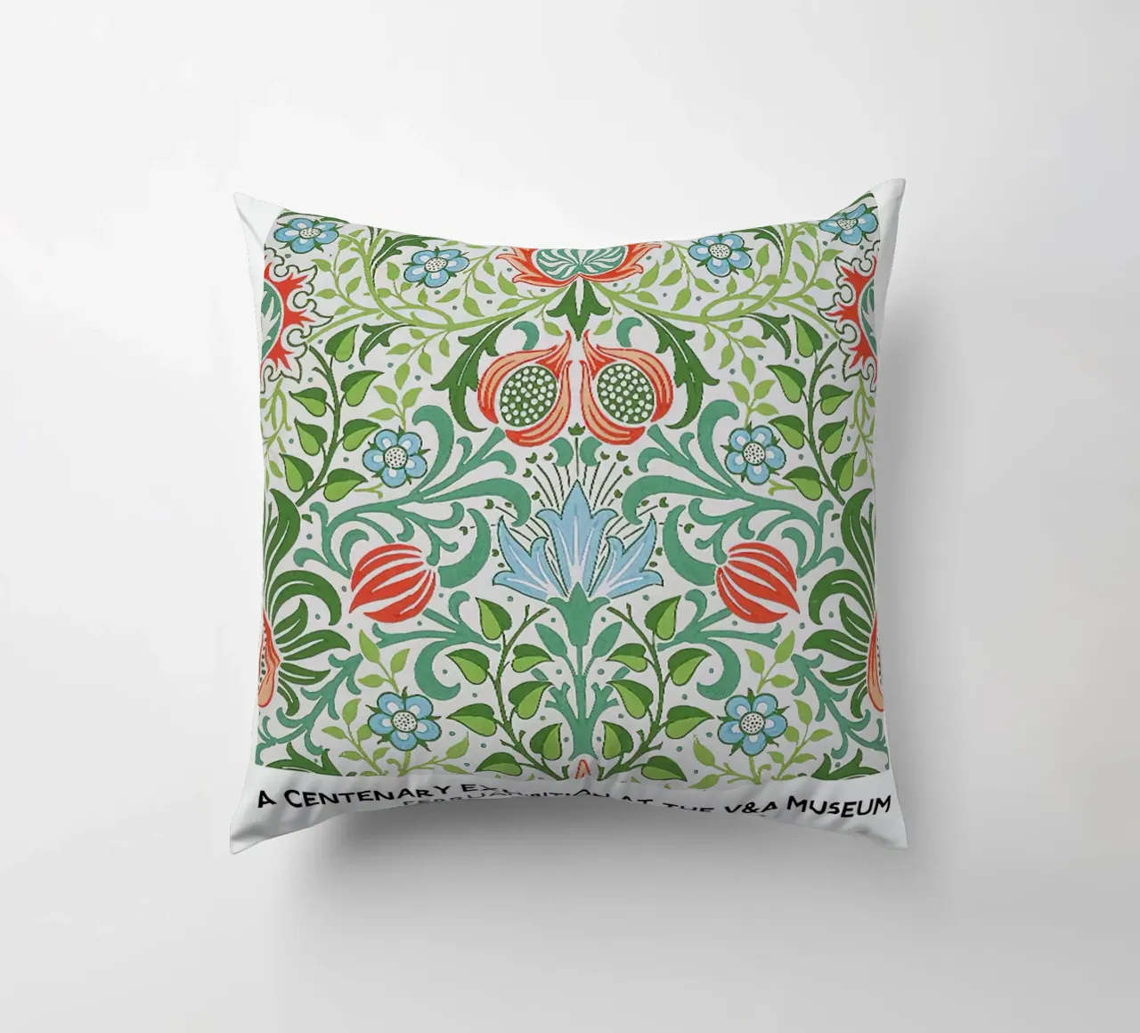 William Morris Centenary Exhibition Poster (Persian Flower) decorative cushion by leslie shop