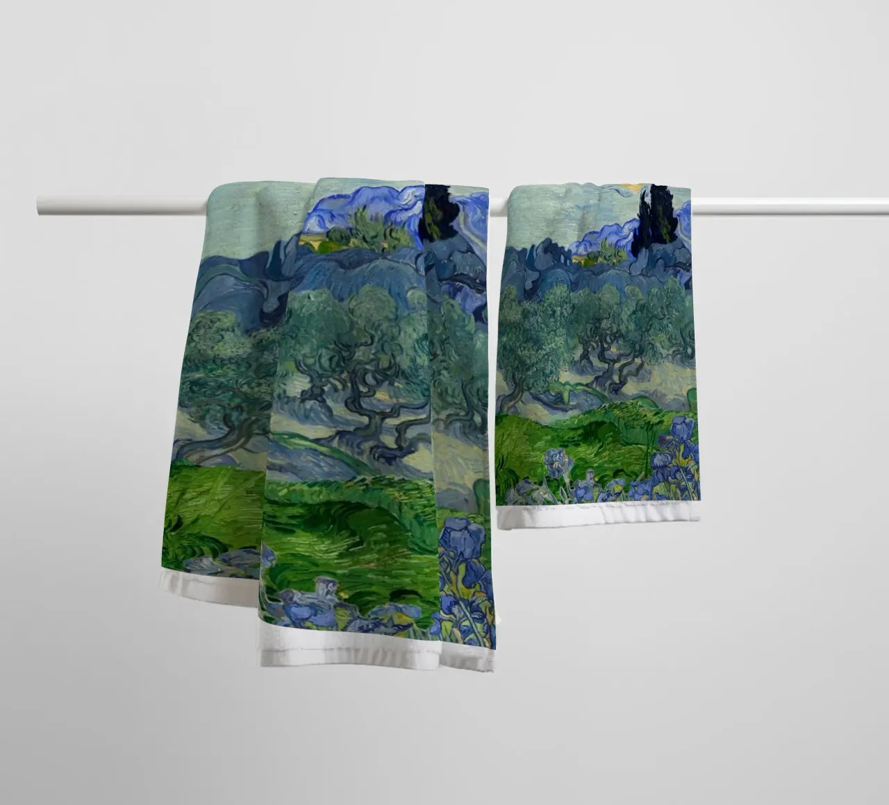 olive trees in nature towel by cloud shop
