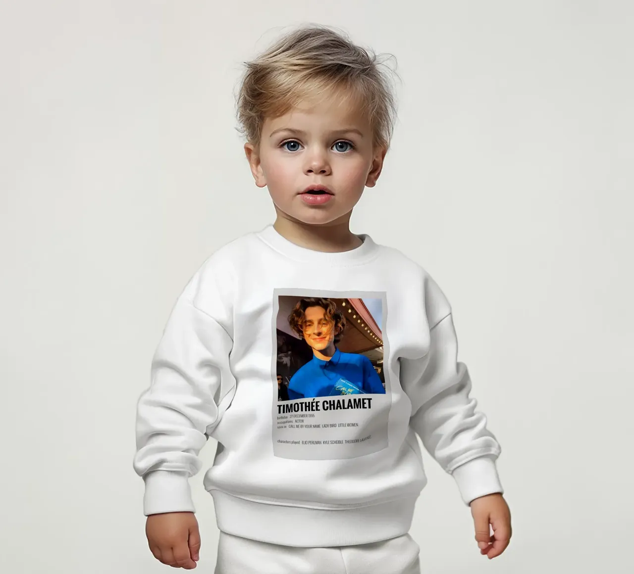 TIMOTHÉE CHALAMET felpa neonato da MVFminimalist