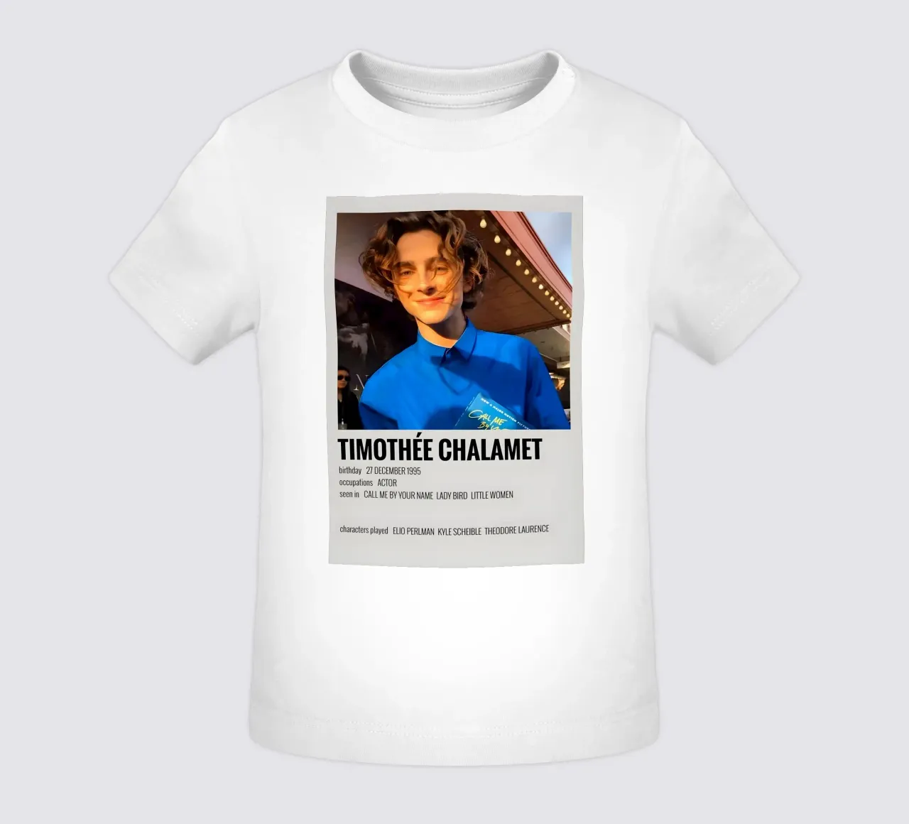 TIMOTHÉE CHALAMET maglietta neonato da MVFminimalist