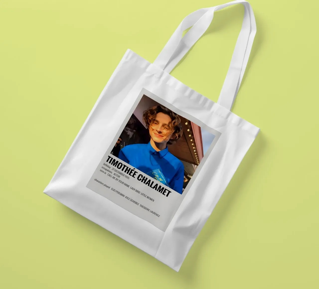 TIMOTHÉE CHALAMET borsa in juta da MVFminimalist