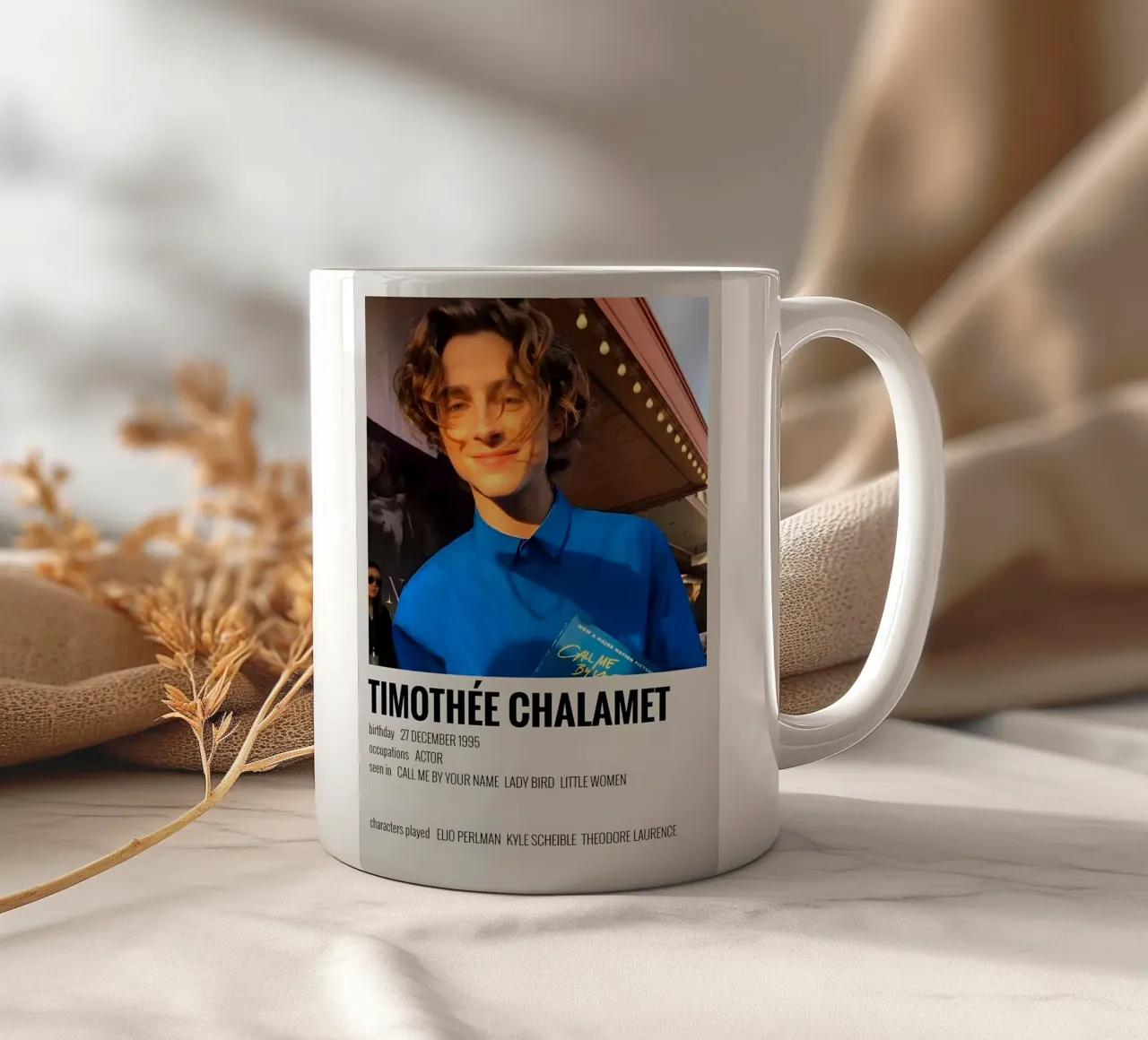TIMOTHÉE CHALAMET tazza in ceramica da MVFminimalist