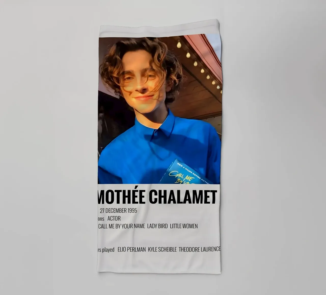 TIMOTHÉE CHALAMET asciugamano da bagno da MVFminimalist