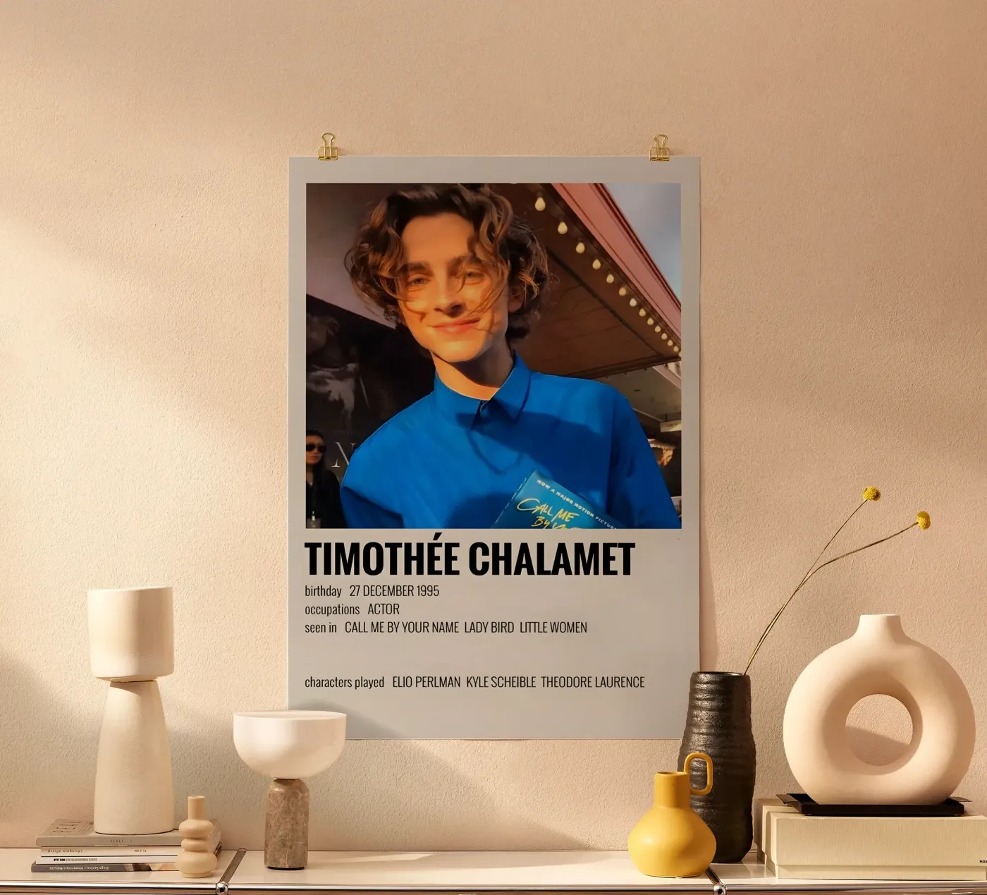 TIMOTHÉE CHALAMET poster da MVFminimalist