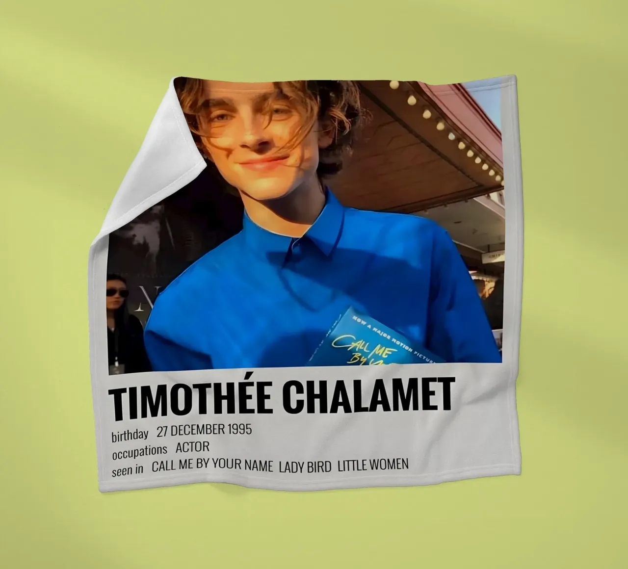 TIMOTHÉE CHALAMET coperta in pile da MVFminimalist