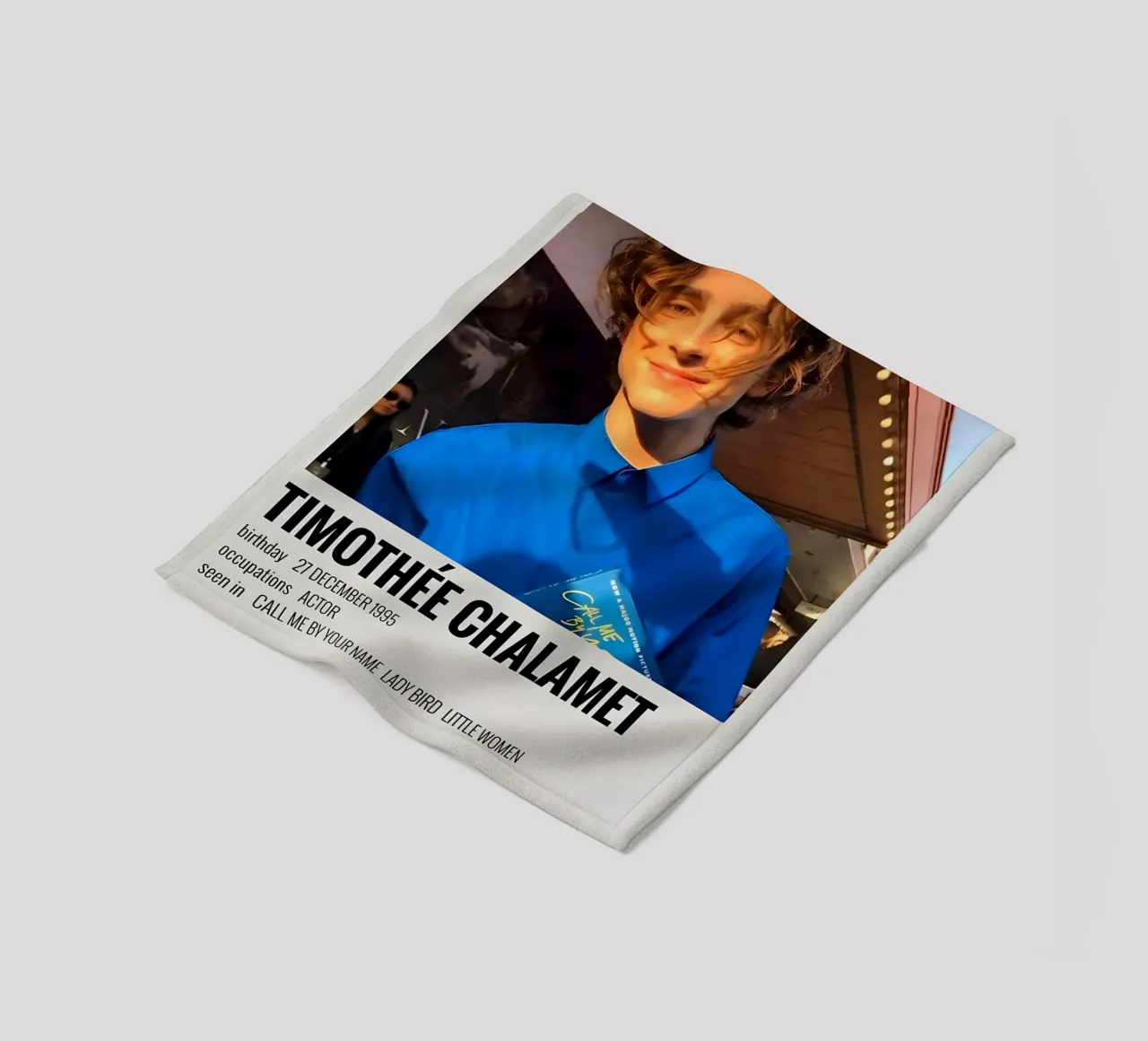 TIMOTHÉE CHALAMET coperta in pile da MVFminimalist