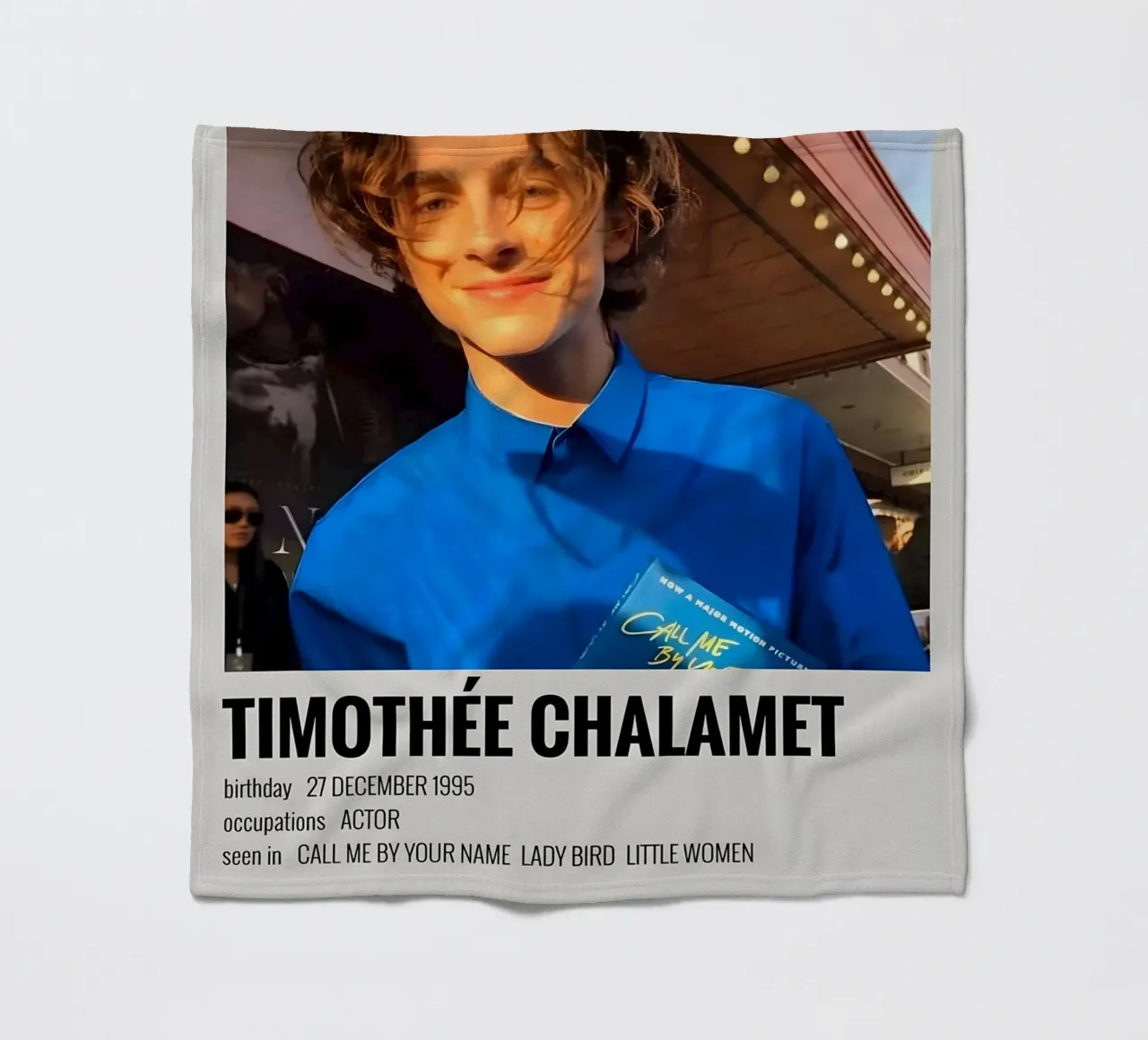 TIMOTHÉE CHALAMET coperta in pile da MVFminimalist