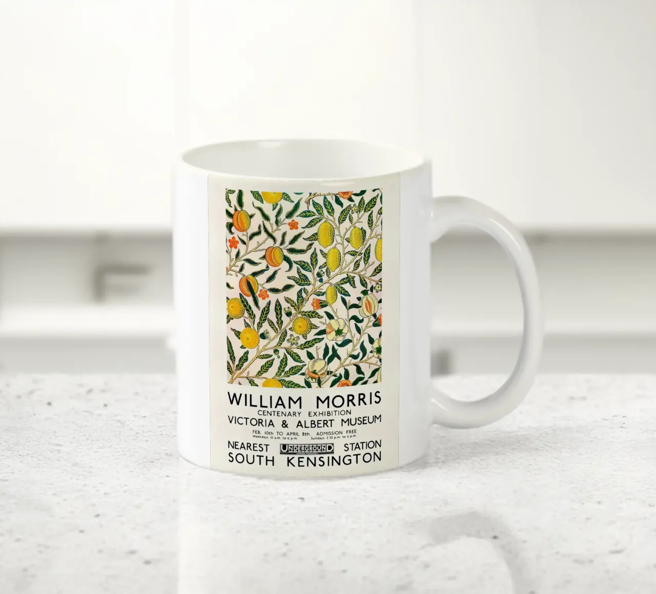 William Morris Citrus Pattern - Poster per la mostra tazza in ceramica da leslie shop