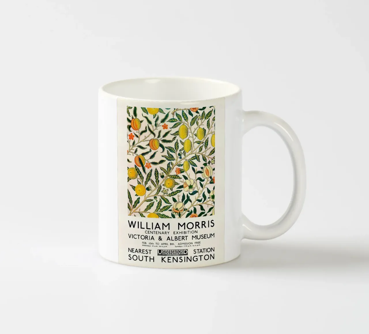 William Morris Citrus Pattern - Poster per la mostra tazza in ceramica da leslie shop