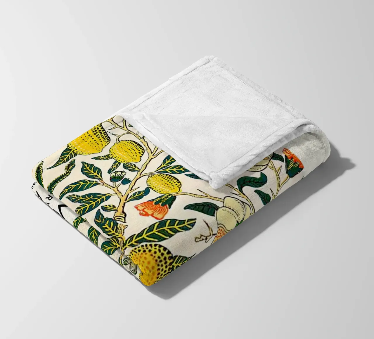 William Morris Citrus Pattern - Poster per la mostra coperta in pile da leslie shop