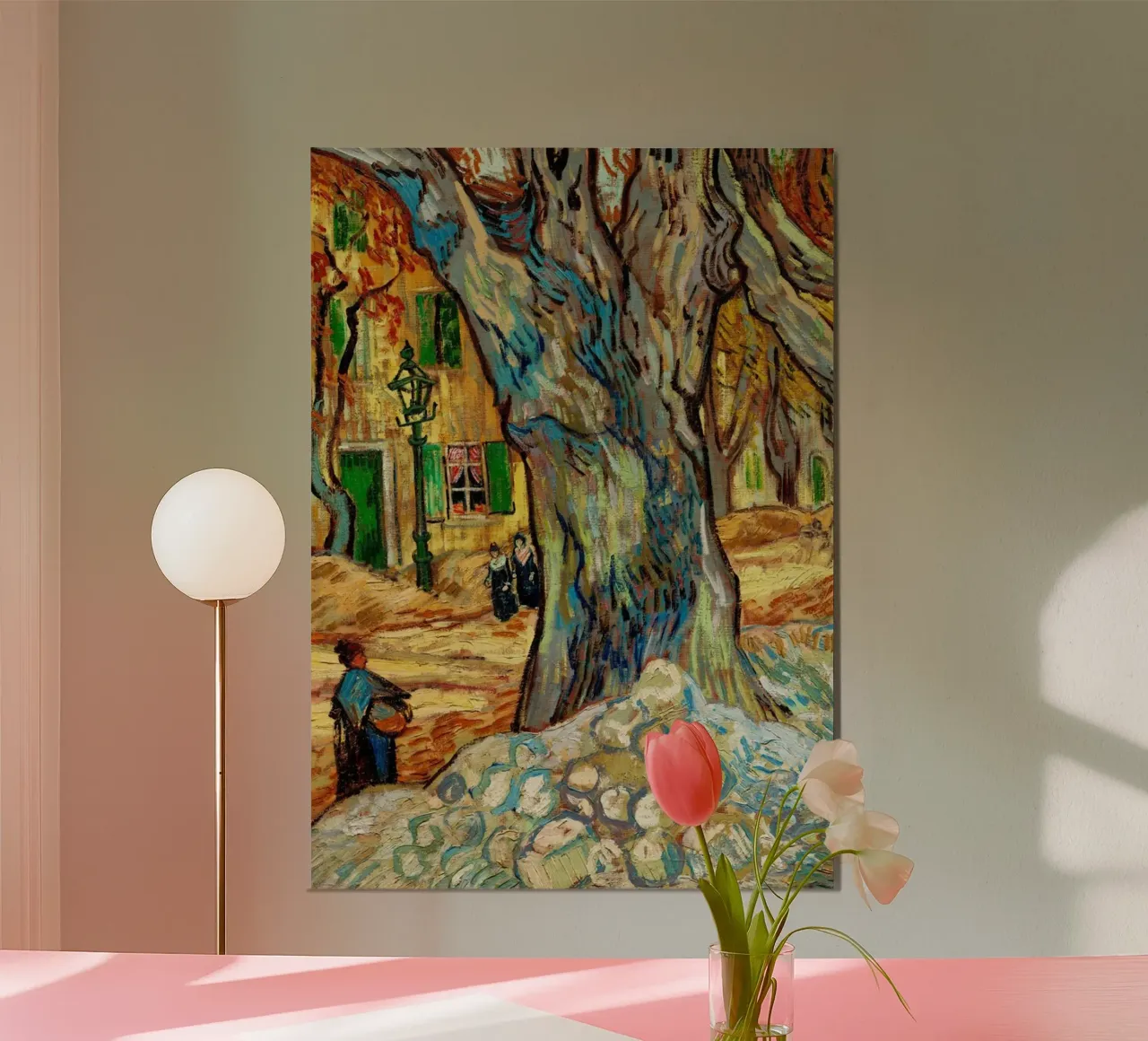 figura femminile sotto un grande albero poster da cloud shop