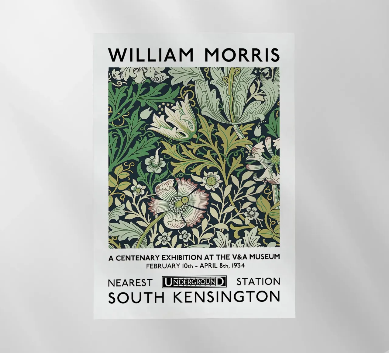 Poster della mostra William Morris - Compton pellicola backlit da leslie shop