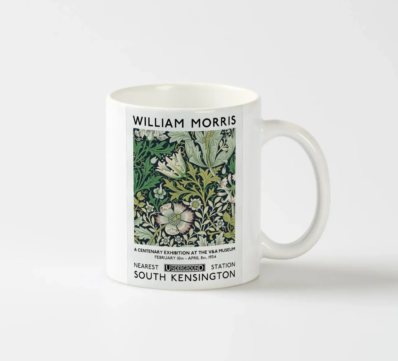 Poster della mostra William Morris - Compton tazza in ceramica da leslie shop