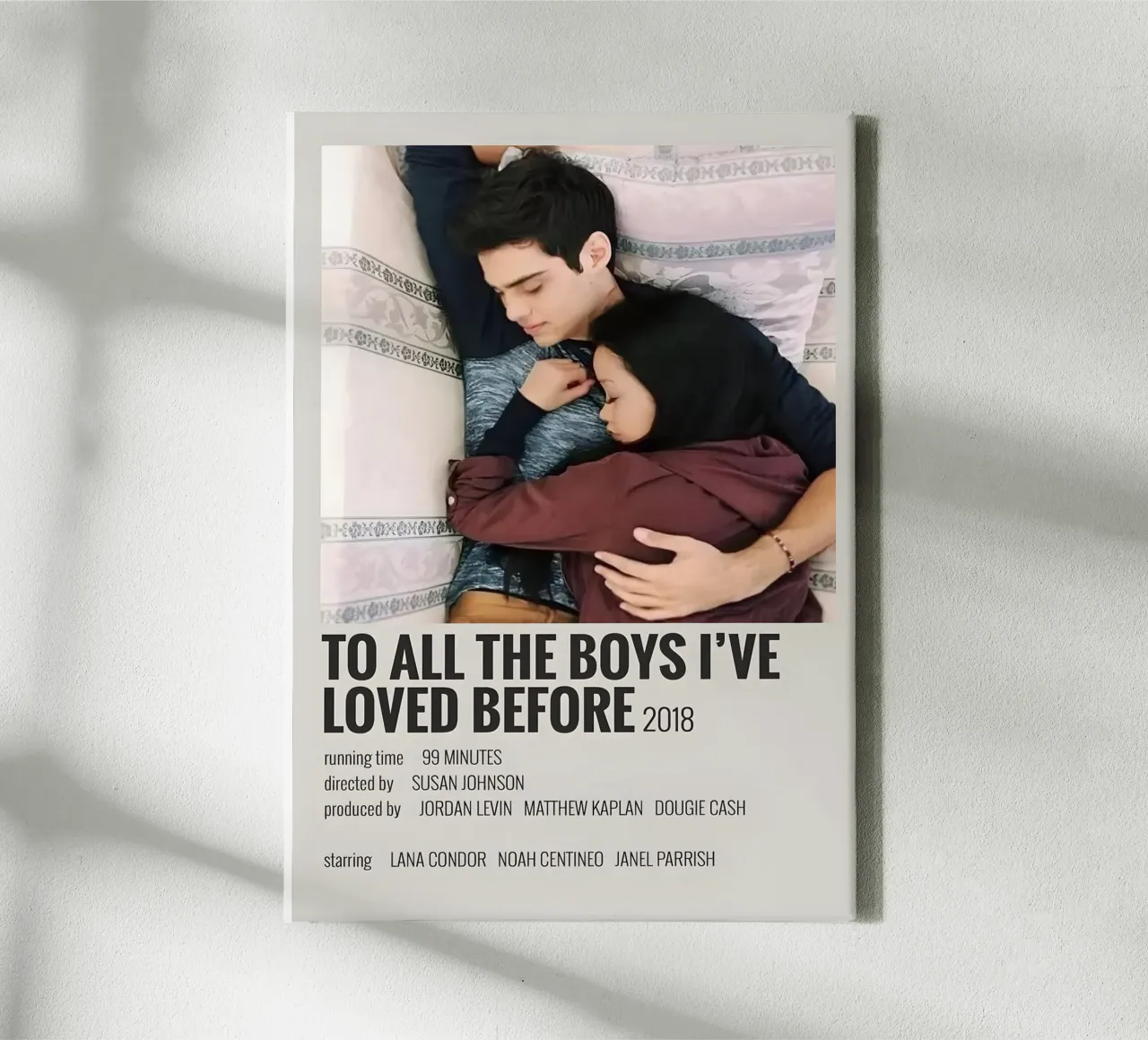 TO ALL THE BOYS I'VE LOVED BEFORE 2018 tela con Cornice a cassetta da MVFminimalist