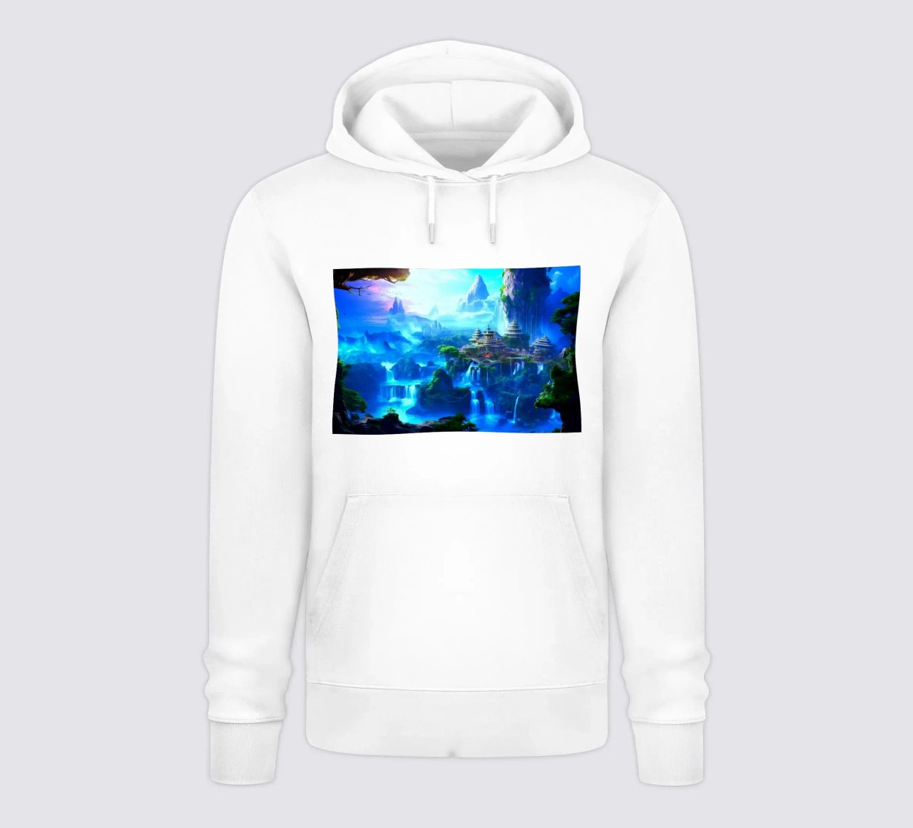 tempio delle cascate felpa con cappuccio da space words