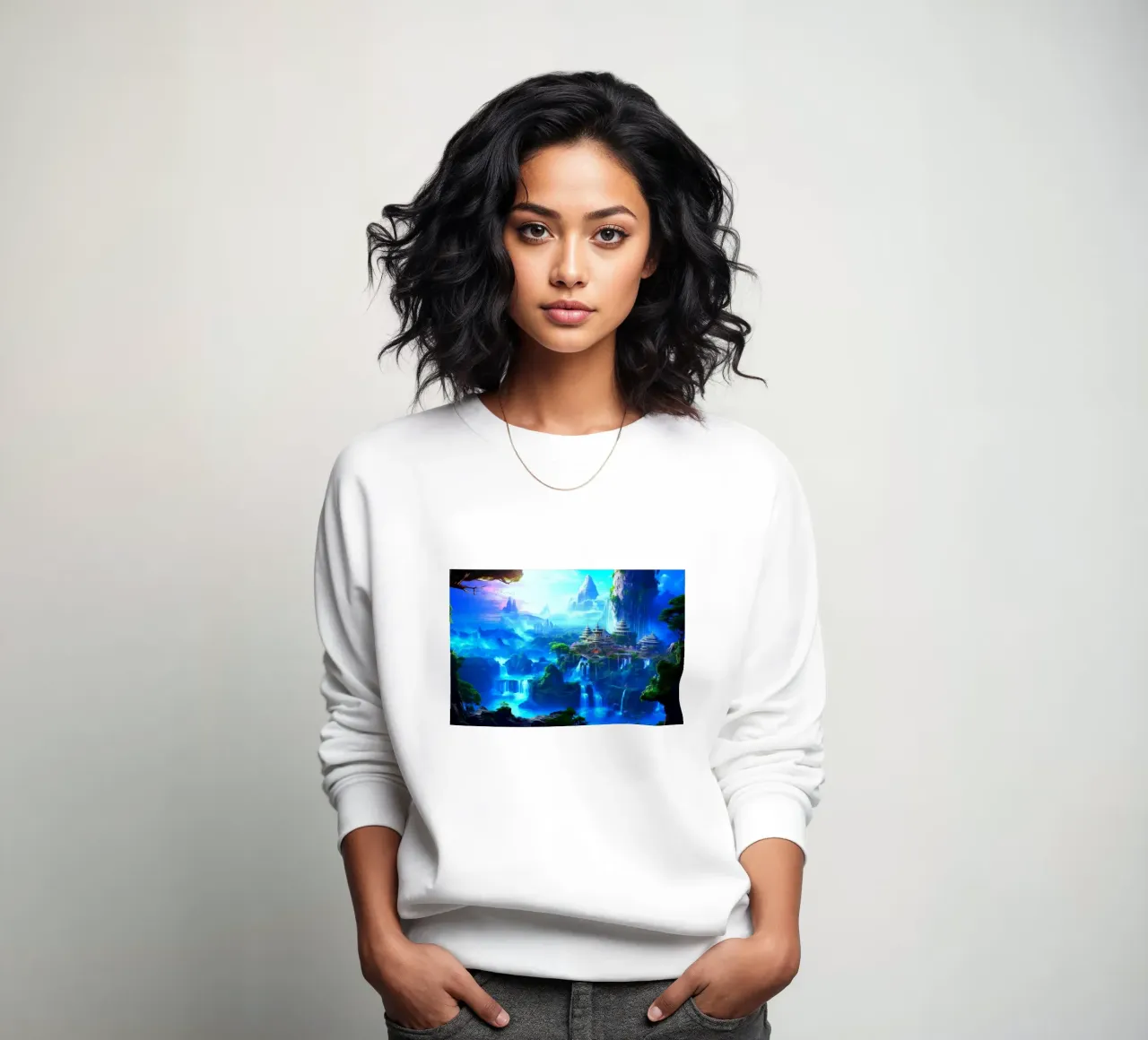 temple des chutes d'eau sweat de space words