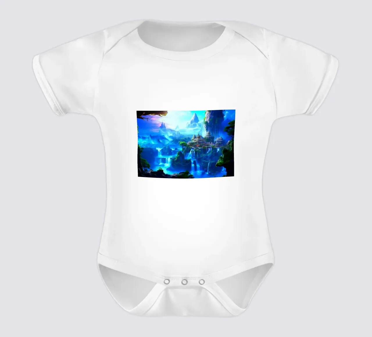 tempio delle cascate body neonato maniche corte da space words