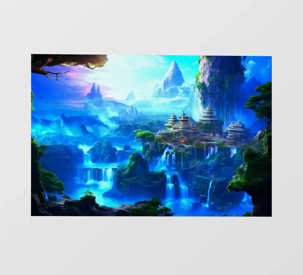tempio delle cascate telo in pvc da space words