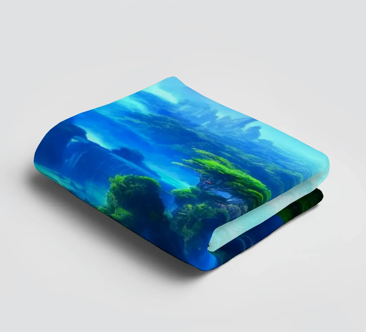 tempio delle cascate asciugamano da bagno da space words