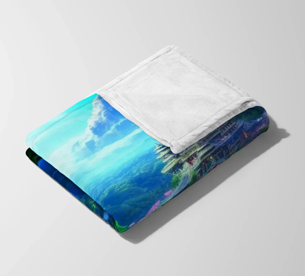 tempio delle cascate coperta in pile da space words