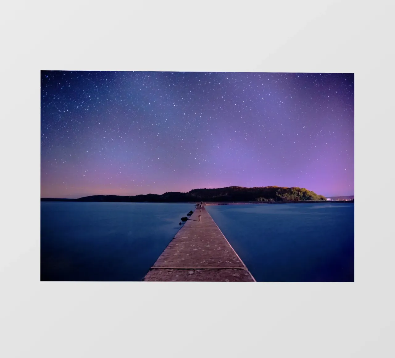 cielo viola con via di legno telo in pvc da space words