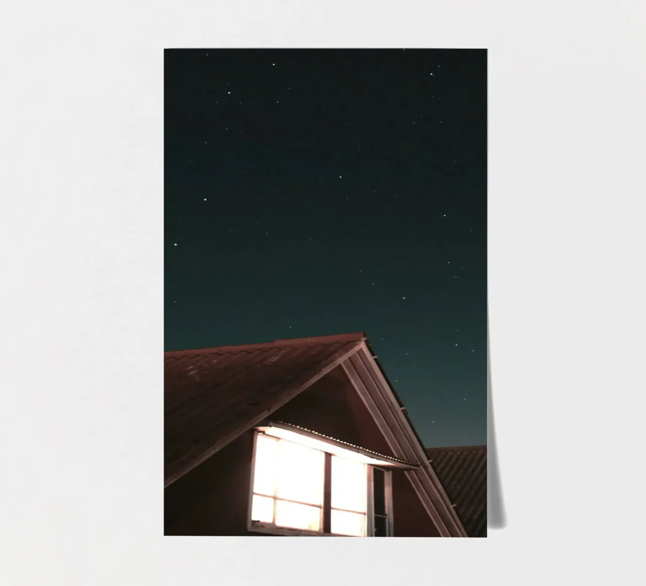 Sterne auf dem Dach Stickerbogen von space words