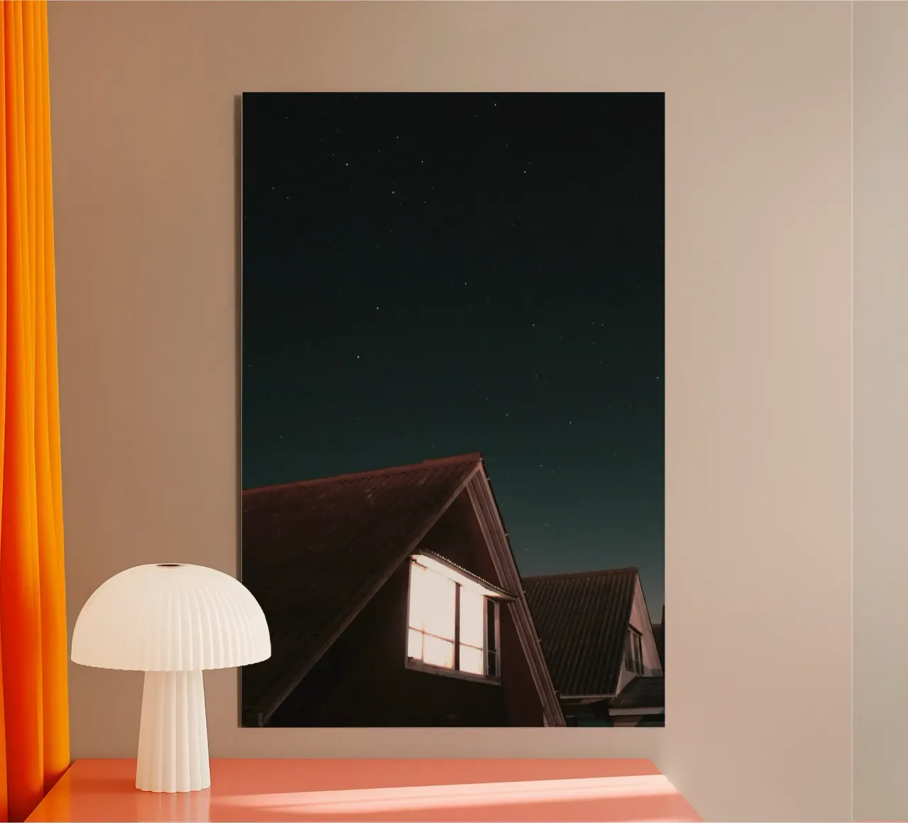 stars on the roof alu-dibond by space words