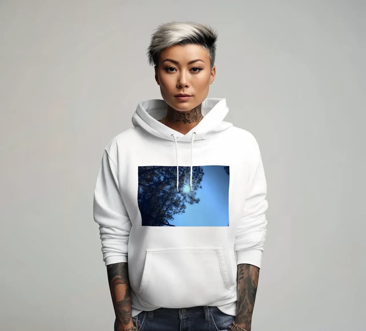 albero del bosco felpa con cappuccio da space words