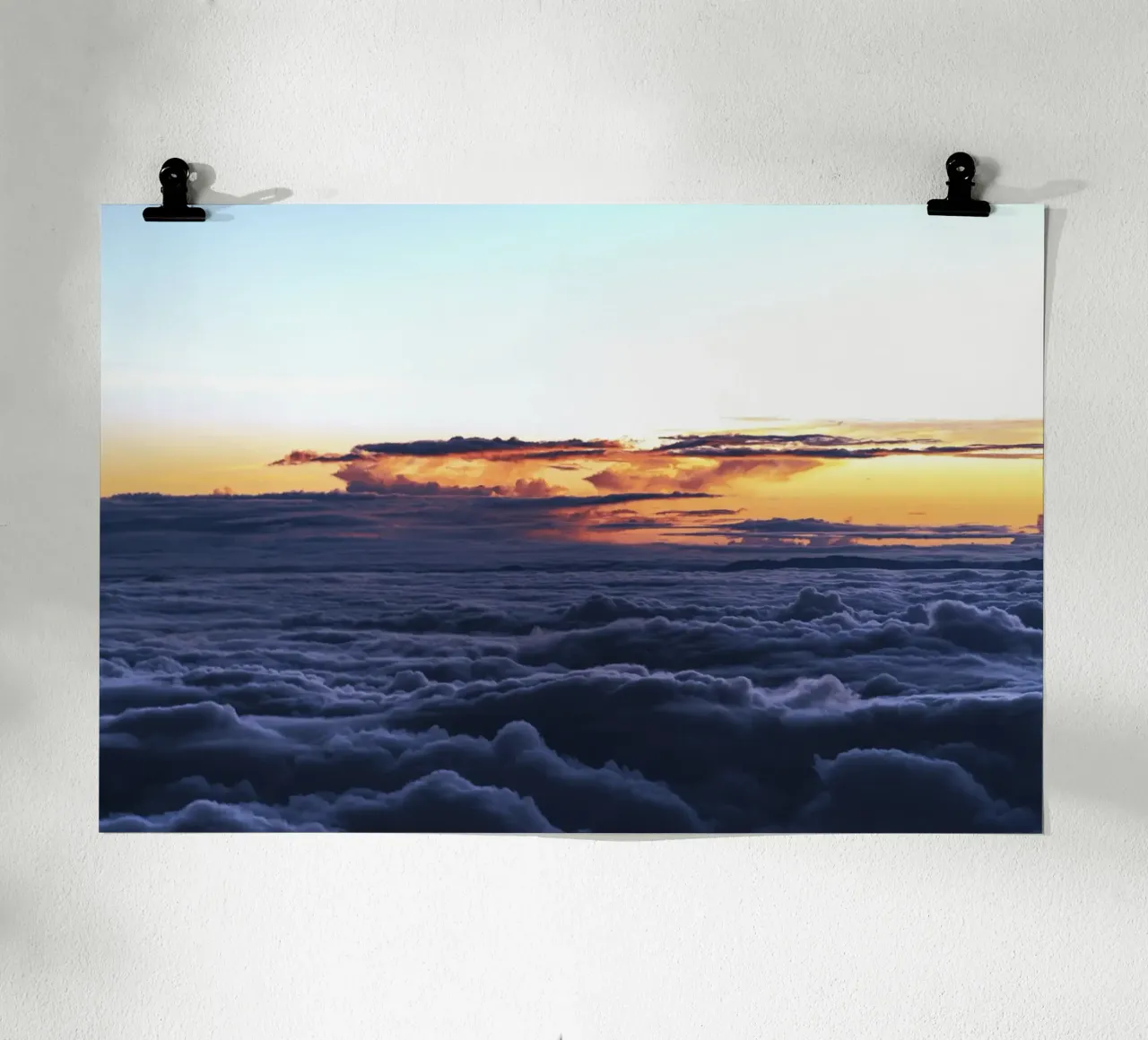 paesaggio nuvoloso e raggi di sole carta hahnemühle da space words