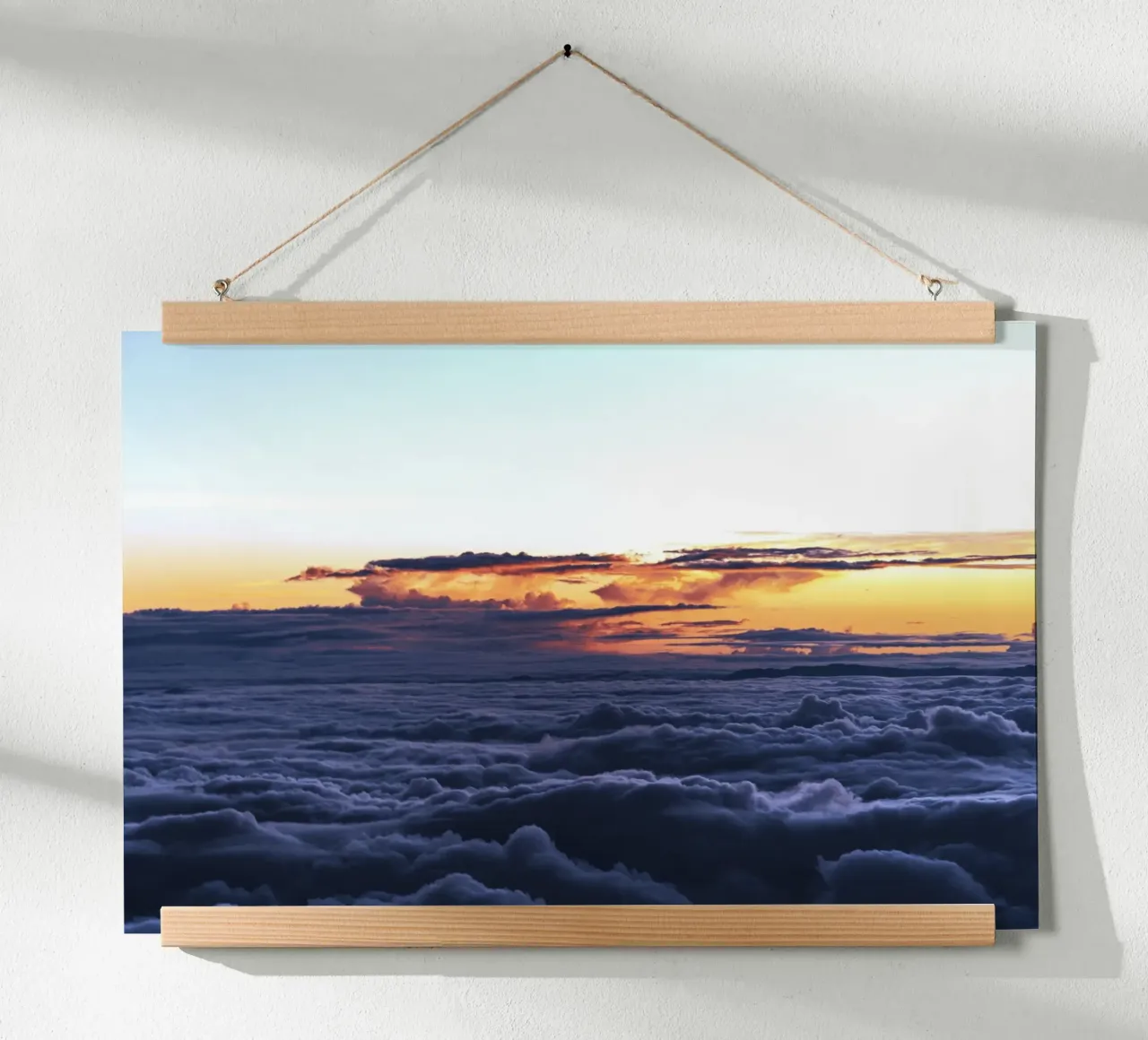 paesaggio nuvoloso e raggi di sole carta hahnemühle da space words