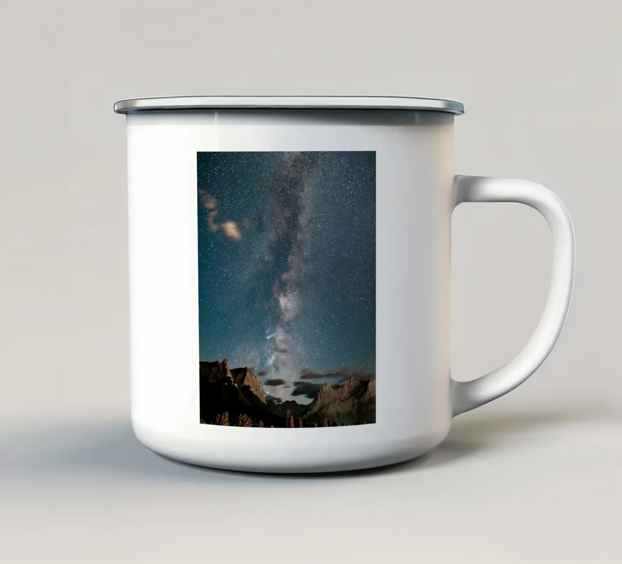 paesaggi naturali astronomia tazza in smalto da space words