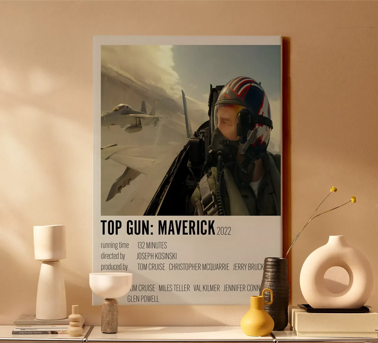 TOP GUN MAVERICK 2022 tela con Cornice a cassetta da MVFminimalist