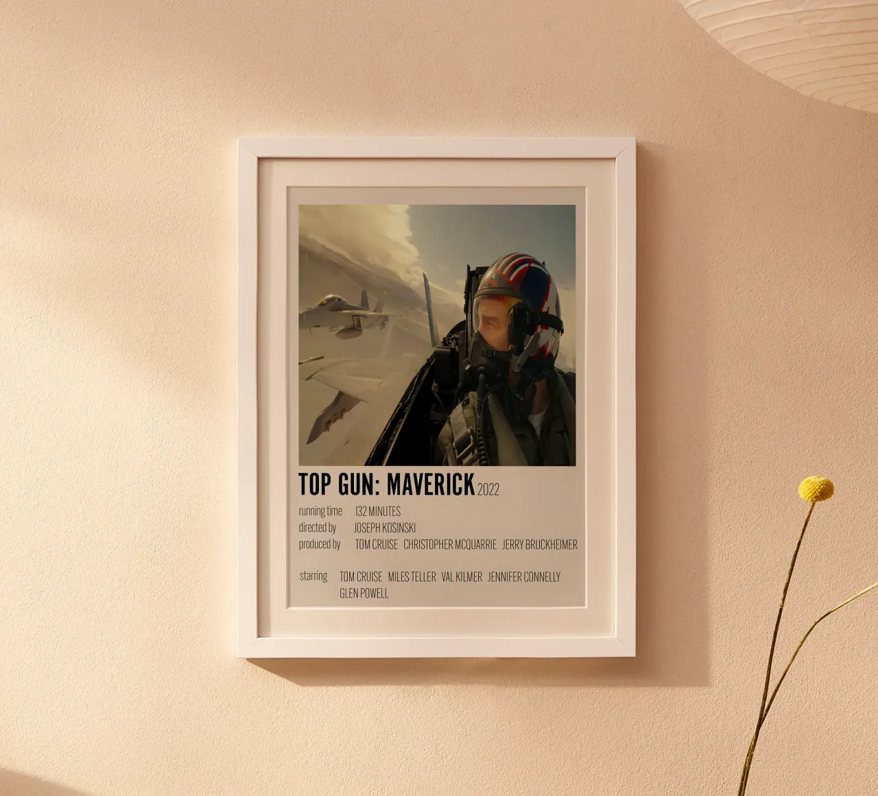 TOP GUN MAVERICK 2022 poster con telaio in plastica da MVFminimalist