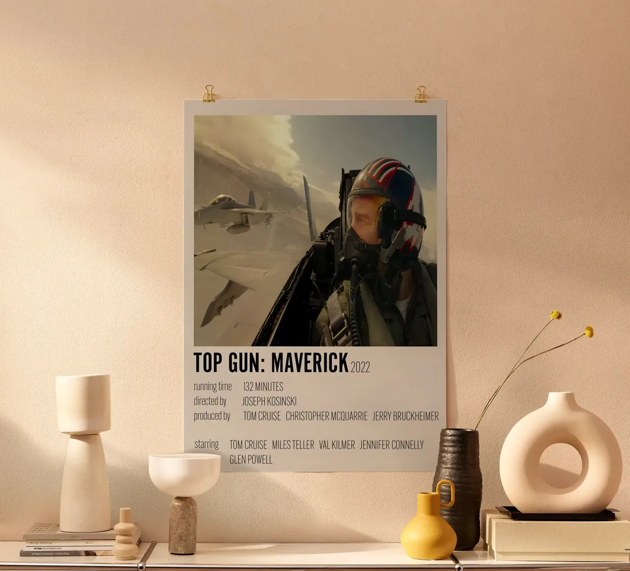 TOP GUN MAVERICK 2022 poster con telaio in plastica da MVFminimalist