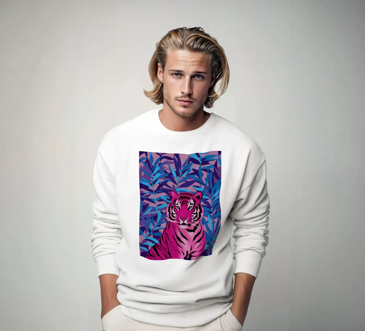Giungla della tigre di Magenta felpa da Haven Fantasy
