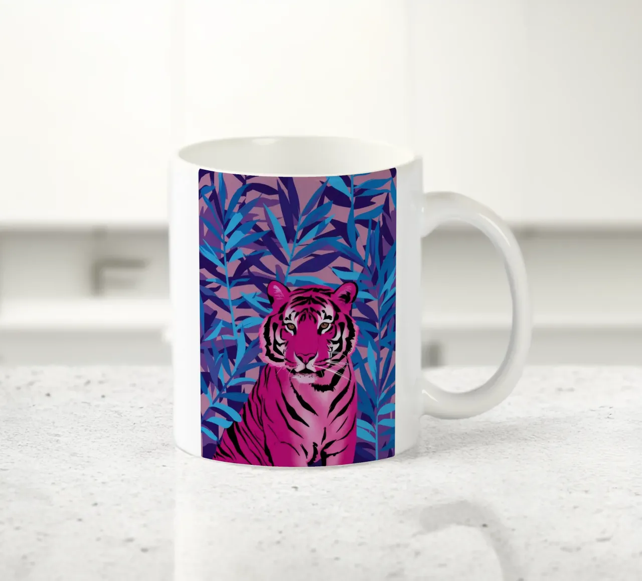 Giungla della tigre di Magenta tazza in ceramica da Haven Fantasy