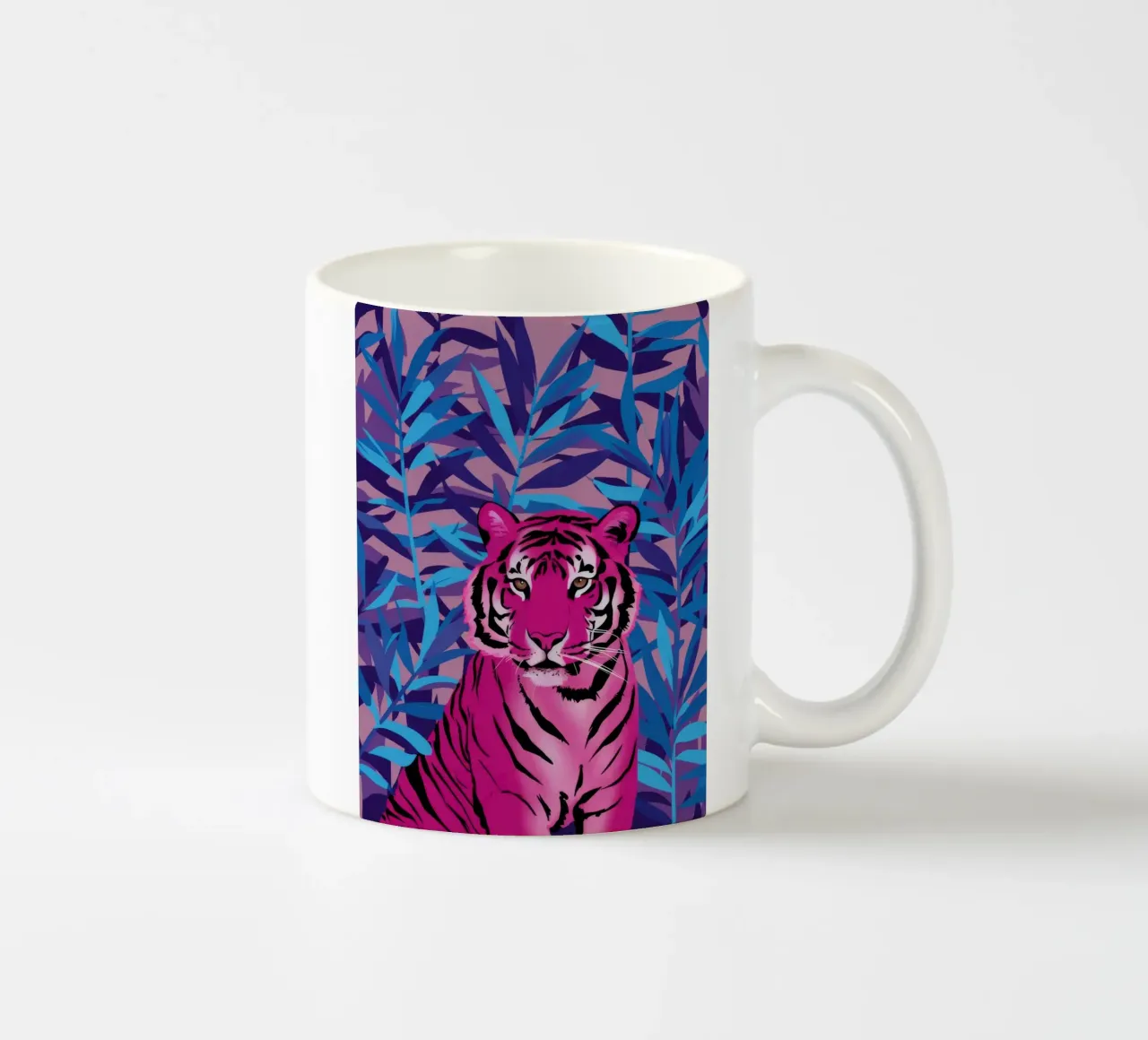Giungla della tigre di Magenta tazza in ceramica da Haven Fantasy