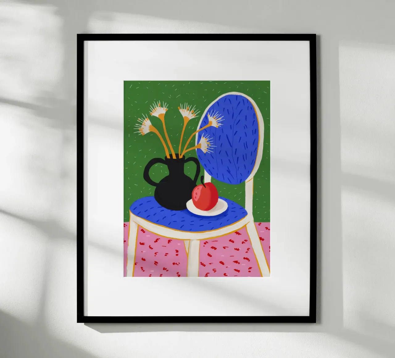 Sedia blu Daisy poster da Haven Fantasy