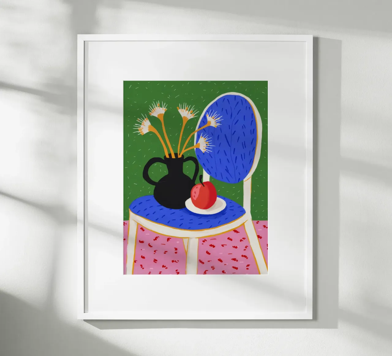 Sedia blu Daisy poster da Haven Fantasy