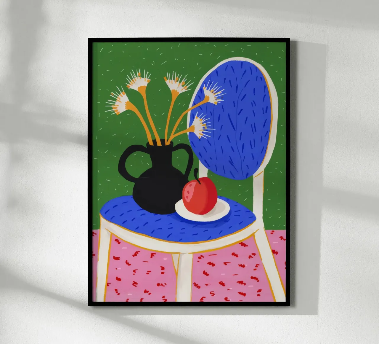 Sedia blu Daisy poster da Haven Fantasy