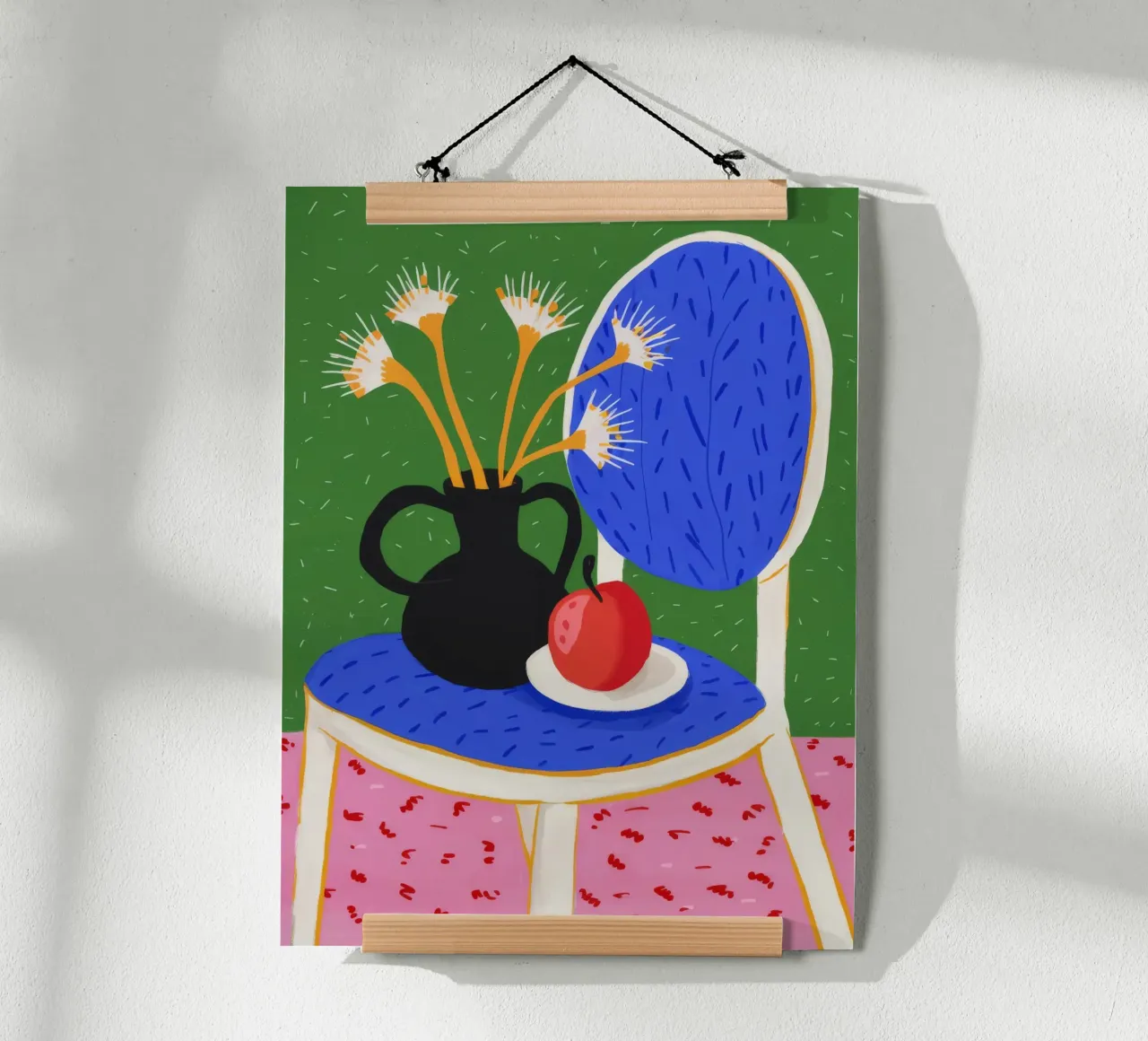 Sedia blu Daisy poster da Haven Fantasy