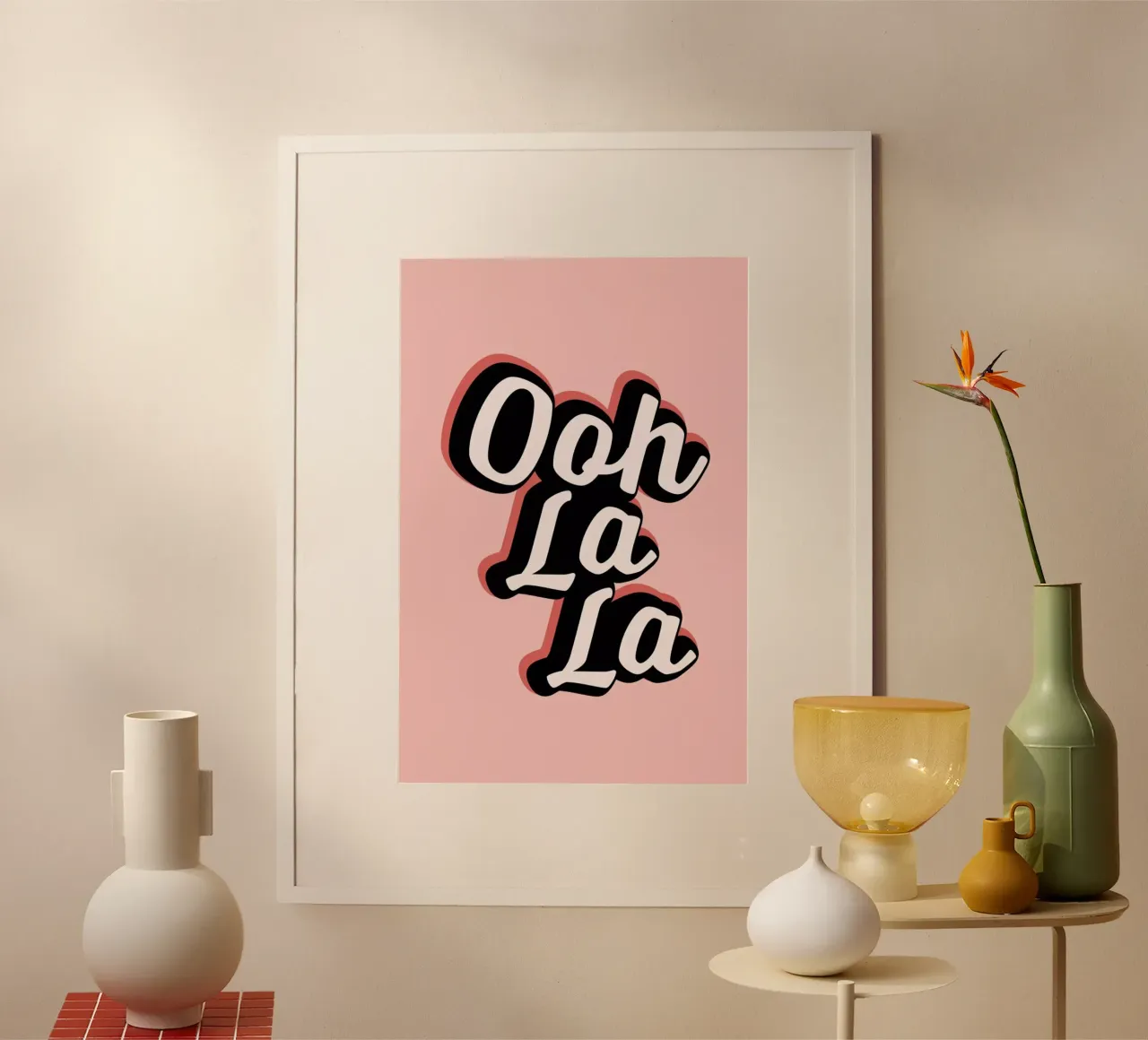Ooh La La poster con telaio in legno da The Native State