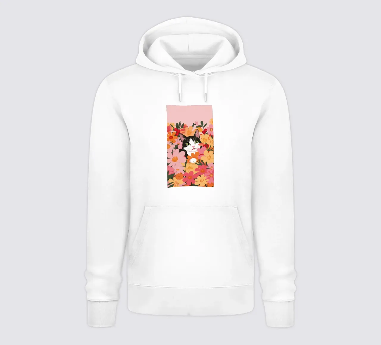 Sleeping Cat Floral Dream hoodie by FadeAura