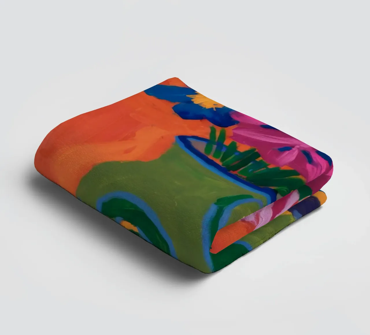 Green Pitcher Swirl towel by Pan Denim