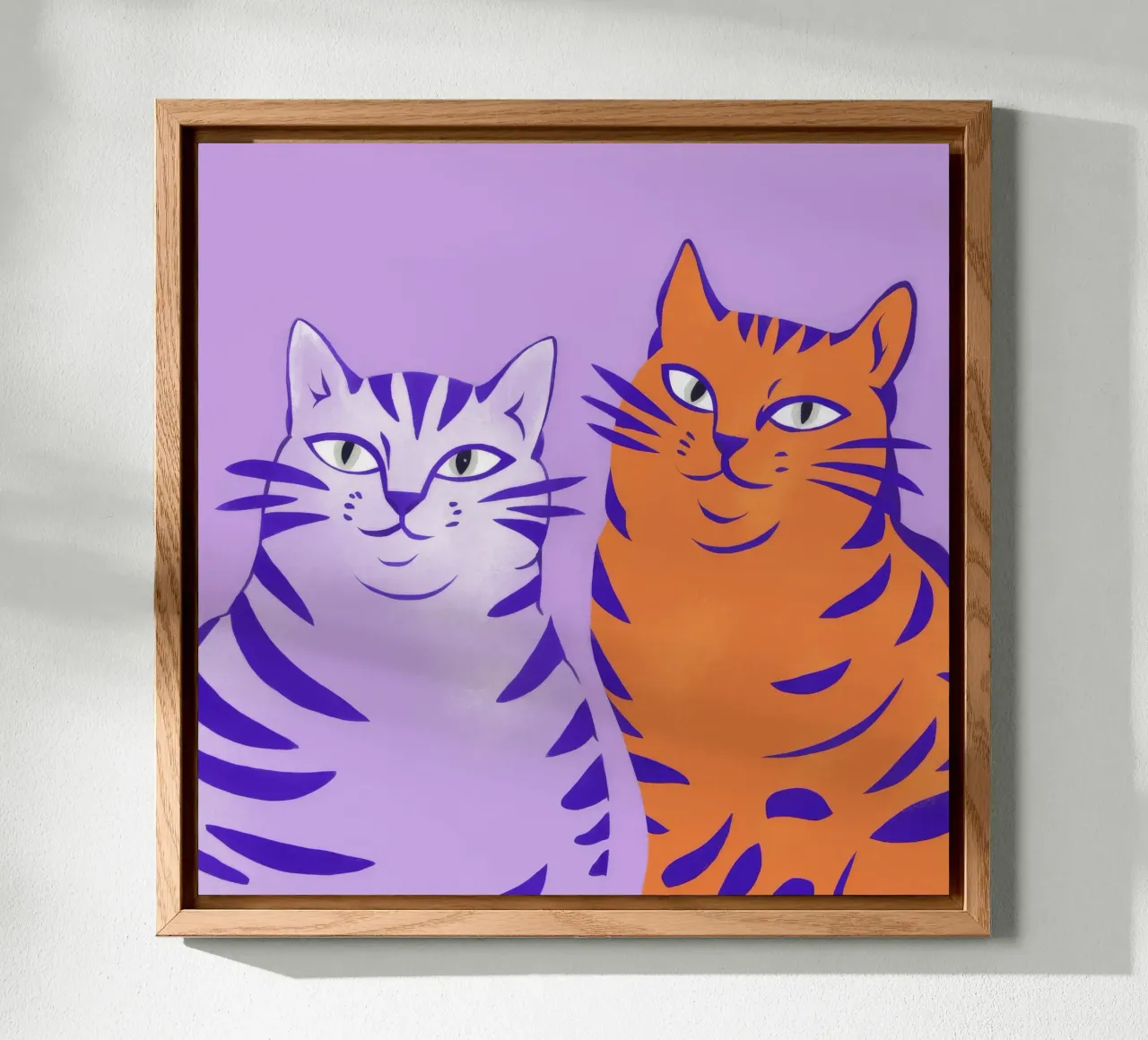 Tiger Tabby Duo Alu-Dibond von Stone Decade